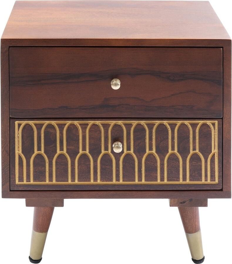 Kare Design Muskat Ladekastje 2-Laden B52 X D35 X H45 Cm Mangohout Bruin