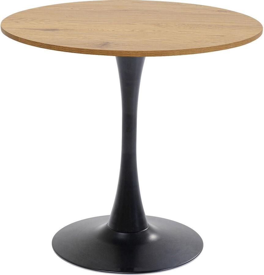 Kare Design Schickeria Ronde Bistrotafel 80 Cm Eiken Zwart