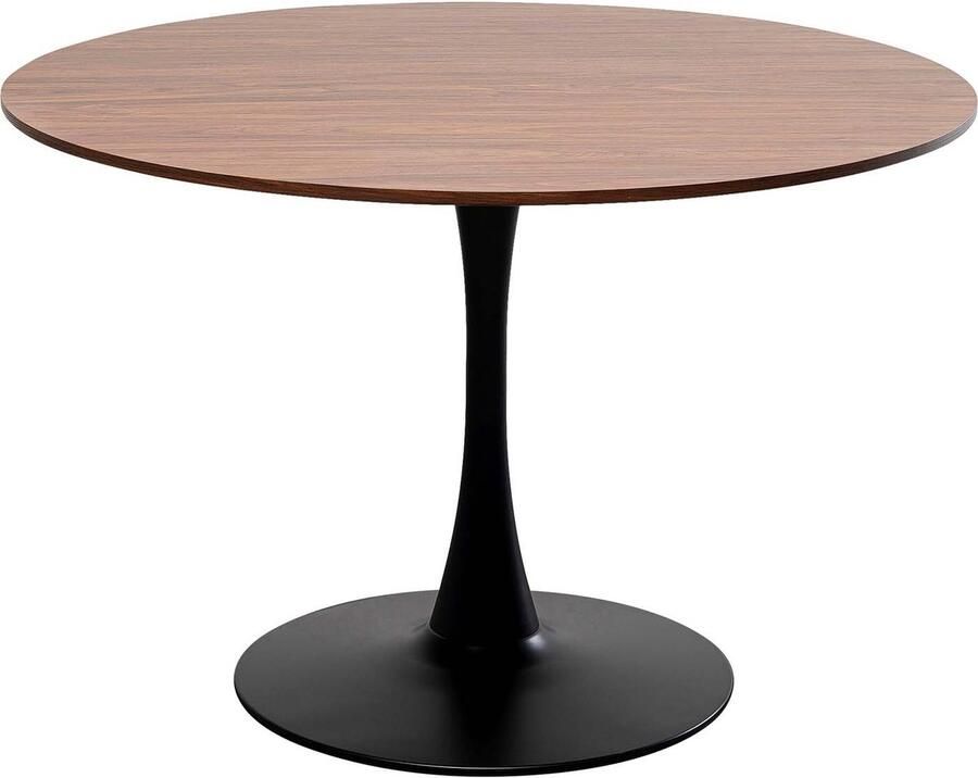 Kare Design Schickeria Ronde Eettafel 110 X 74 Cm Walnoot Zwart