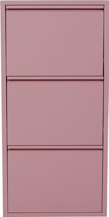 Kare Design Schoenenkast Caruso roze 3 laden