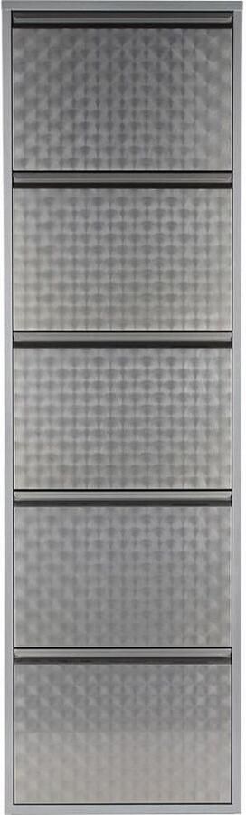 Kare Design Schoenenkast Caruso 5 Silver brushed (MO)