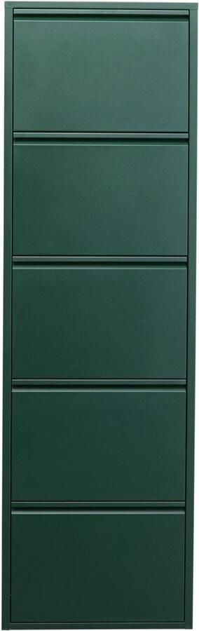 Schoenenkast Caruso groen 5 laden Kare Design