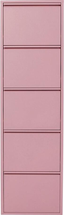 Kare Design Schoenenkast Caruso roze 5 laden