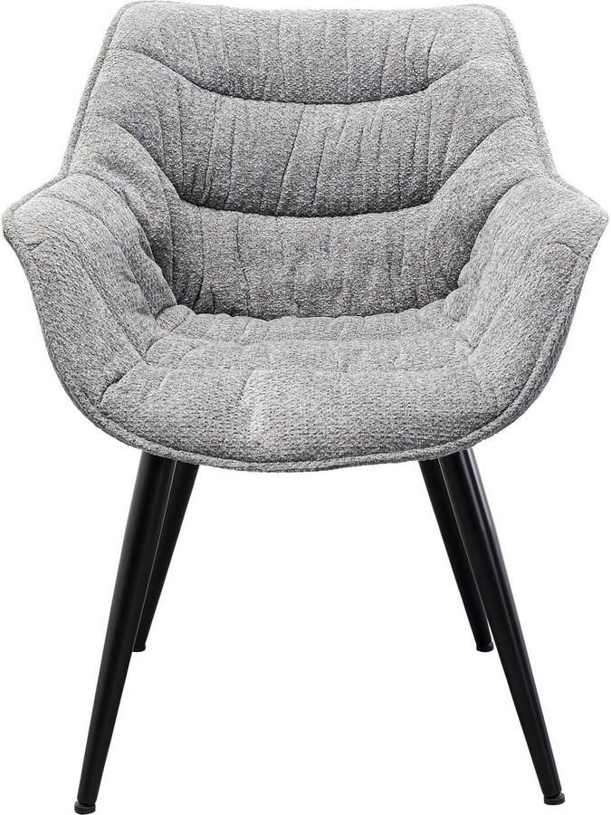 Kare Design Stoel met armleuningen Thelma Melange grijs