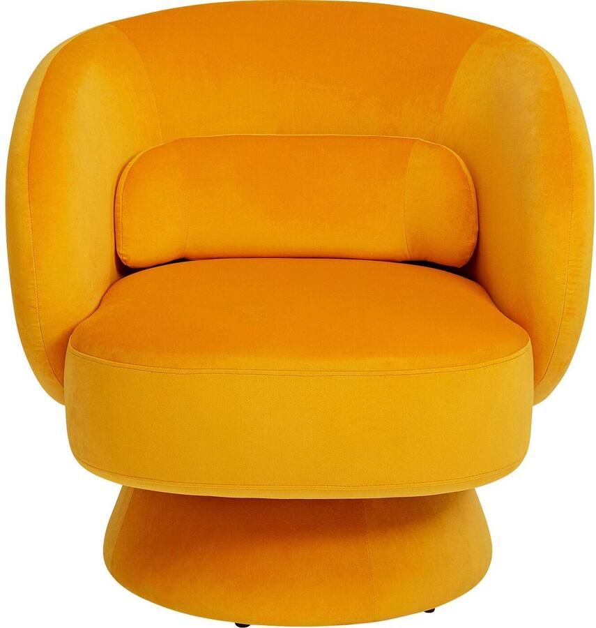 Kare Design Orion Draaibare Fauteuil Fluweel Geel