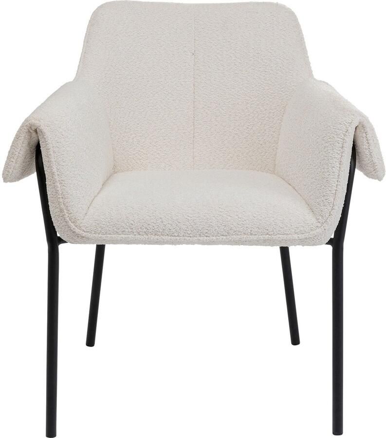 Kare Design Bess Stoel met armleuningen creme