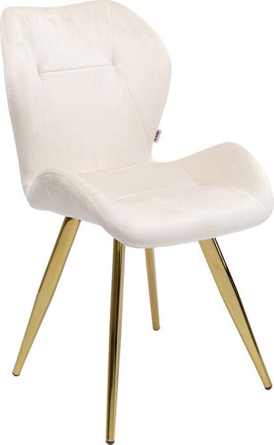Kare Design Viva stoel fluweel creme