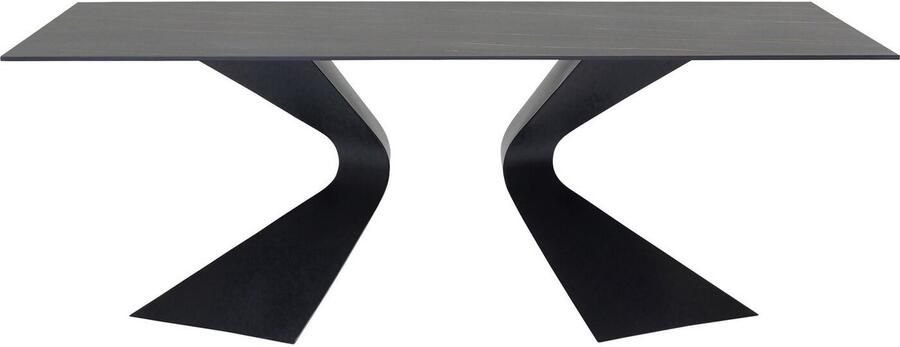 Kare Design Eettafel Gloria 200x100cm keramiek zwart