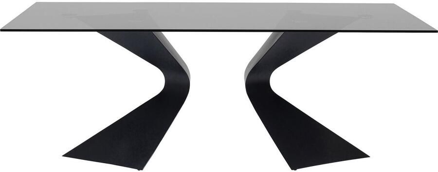 Kare Design Gloria Tafel 200 Cm Zwart Glas