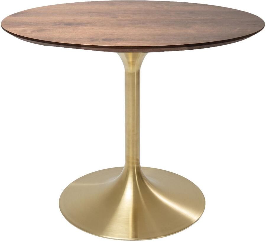 Kare Design Invitation Tafel 120 Cm Walnoot Messing