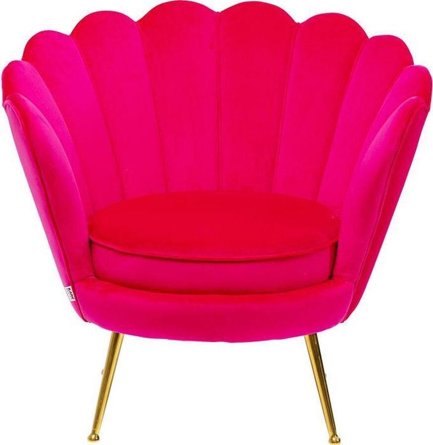 Kare Design Water Lily Gold Fauteuil Roze Fluweel