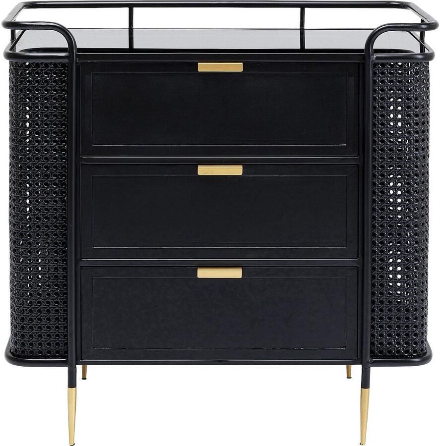 Kare Design Fence Ladekast Zwart Metaal