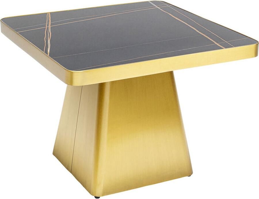 Kare Design Miler Salontafel goud en zwart 80x80cm