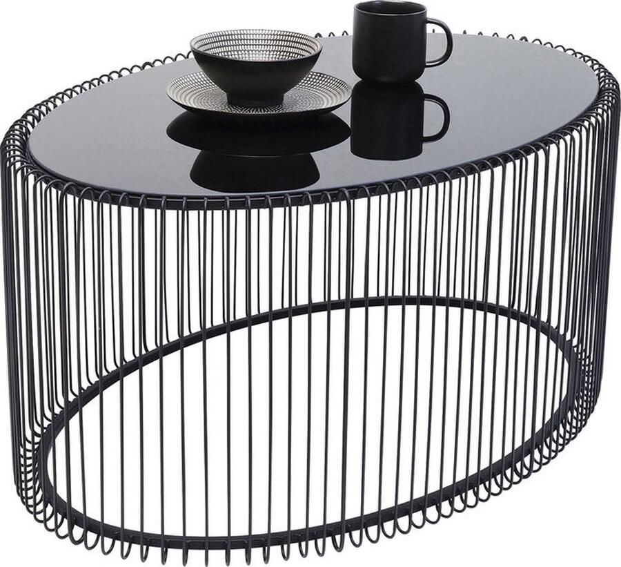 Kare Salontafel Wire Uno Oval Black