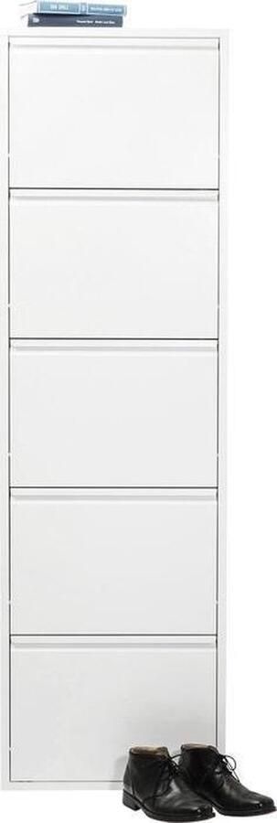 Kare Design Schoenenkast Caruso wit 5 laden