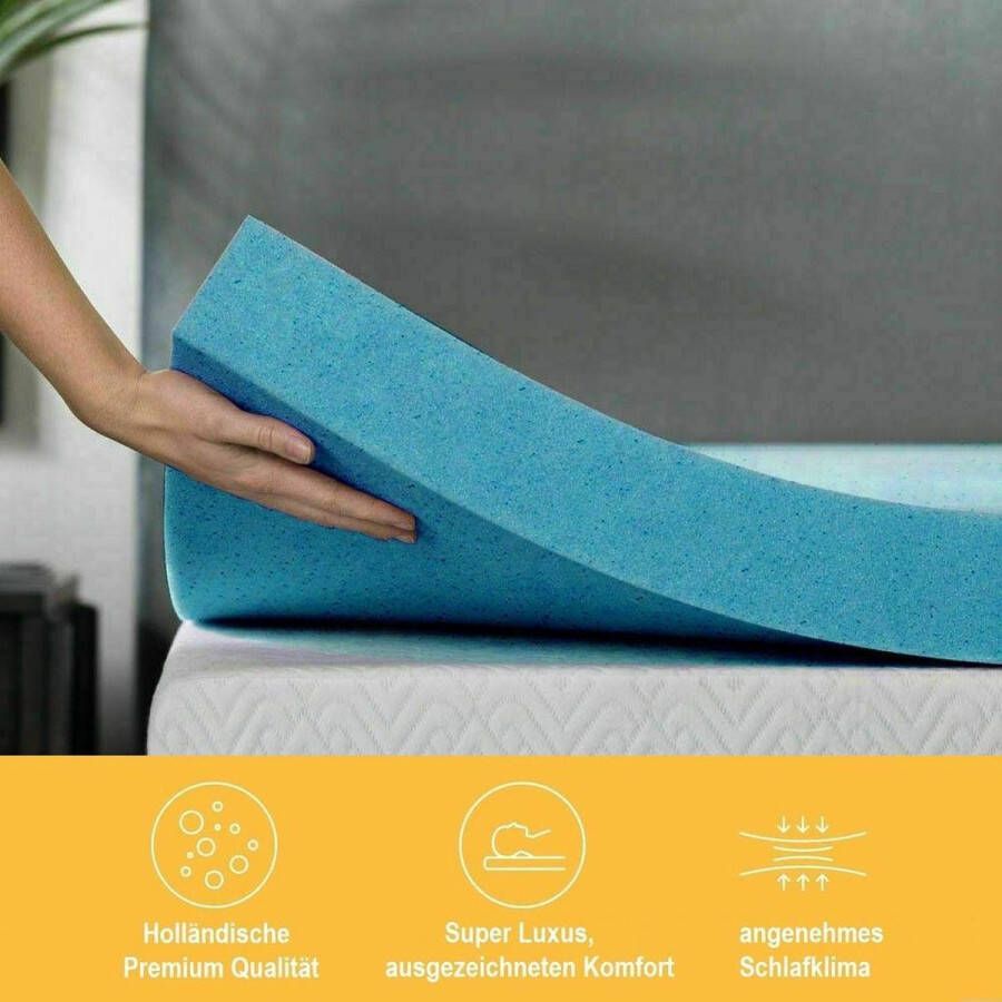 Karex Viscoschuim Matrastopper 140*200*7cm met 7 ligzones. Topmatras Topper - Foto 2