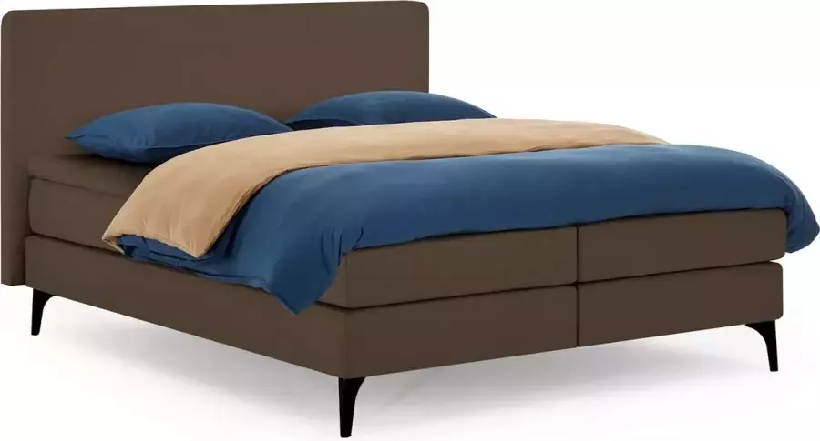 Karlsson Boxspring Attraktiv Lykka vlak met gestoffeerd matras 160 x 210 cm cappuccino