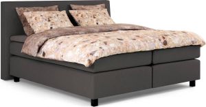 Karlsson Boxspring Autentik Kurbat vlak met gestoffeerd matras 180 x 210 cm anthracite