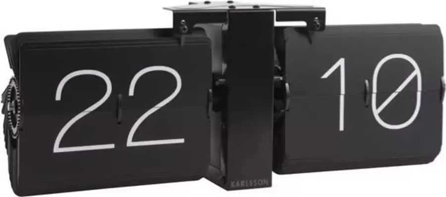 Karlsson Flip Clock No Case Black on Black Tafel Klok Wand Klok 38cm (l) x 8cm (b) x 14cm (h)