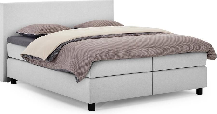 Karlsson Autentik Tunn complete boxspring met pocketvering matras 180x200 cm Grijs