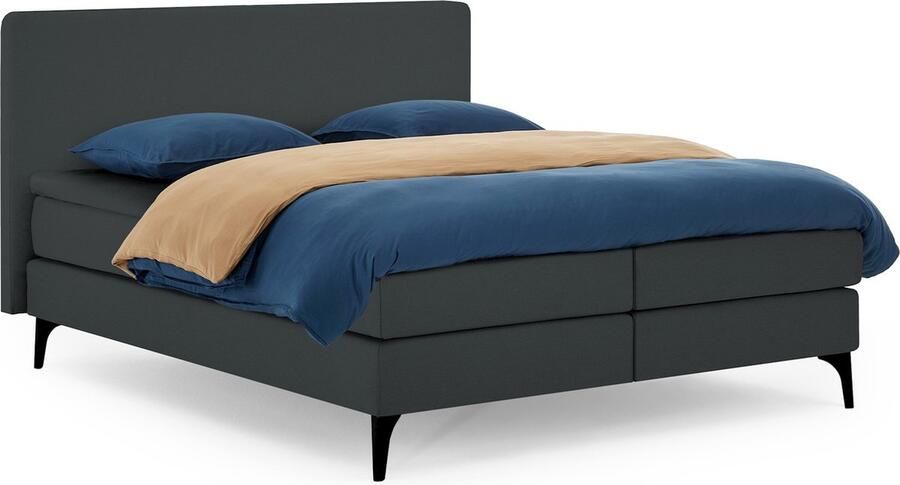 Karlsson Boxspring Attraktiv Lykka vlak poten Malmö en gestoffeerd matras 140 x 200 cm anthracite - Foto 2