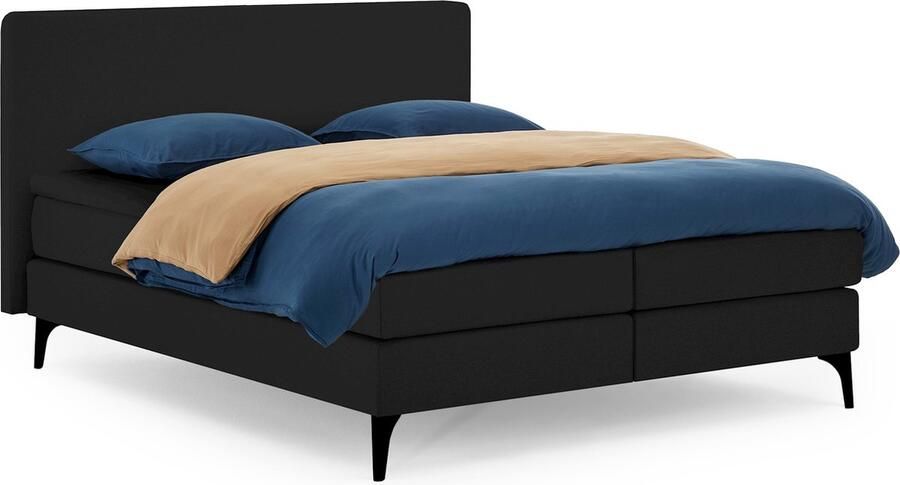 Karlsson Boxspring Attraktiv Lykka vlak poten Malmö en gestoffeerd matras 180 x 200 cm black