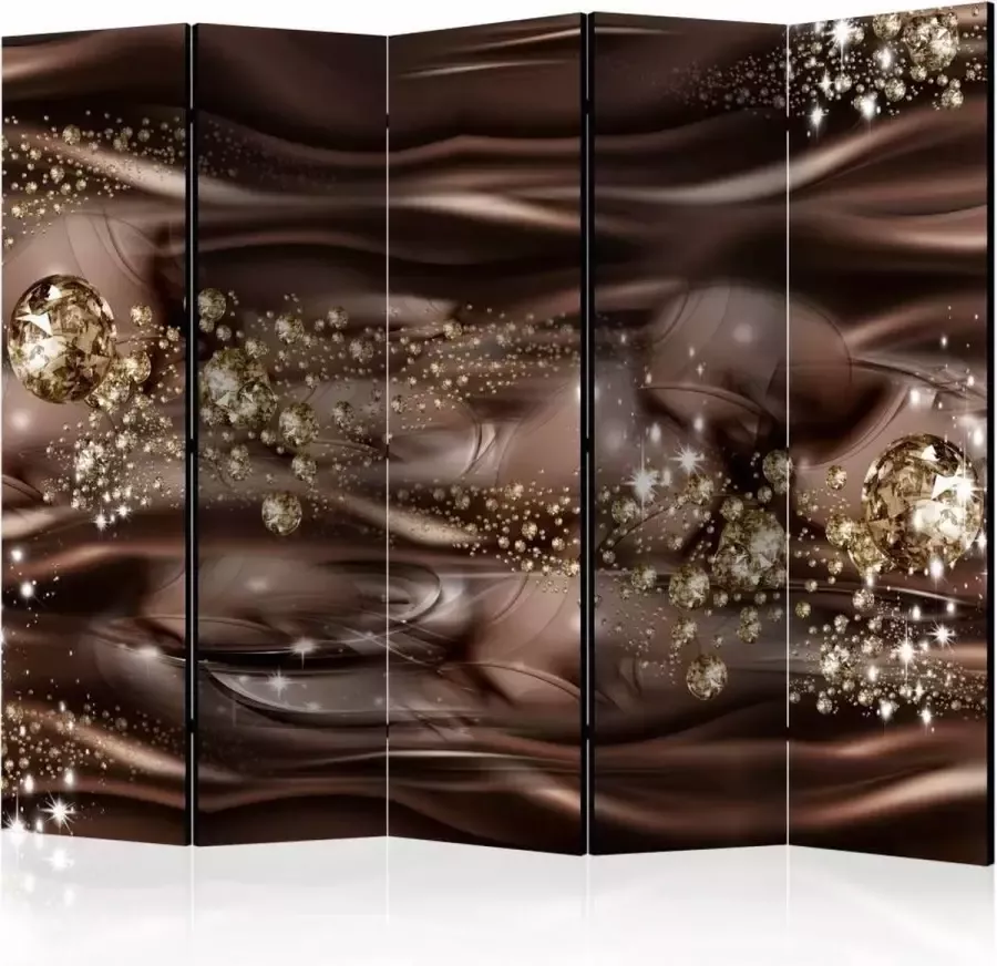 karo-art Vouwscherm Chocolade rivier 225x172cm gemonteerd geleverd dubbelzijdig geprint (kamerscherm)
