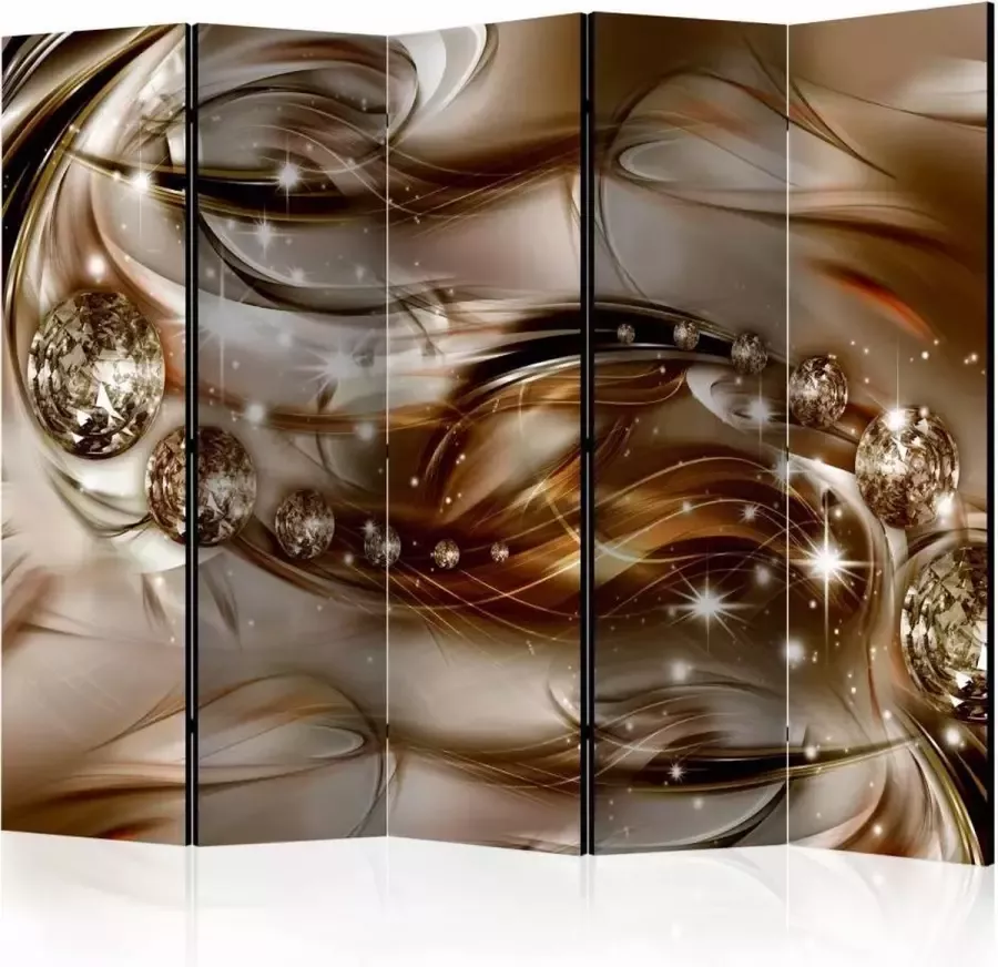 Karo-art Vouwscherm Chocolade Vloed 225x172cm gemonteerd geleverd dubbelzijdig geprint (kamerscherm)