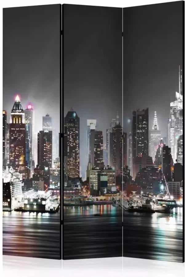 Karo-art Vouwscherm New York 135x172cm gemonteerd geleverd (kamerscherm) dubbelzijdig geprint