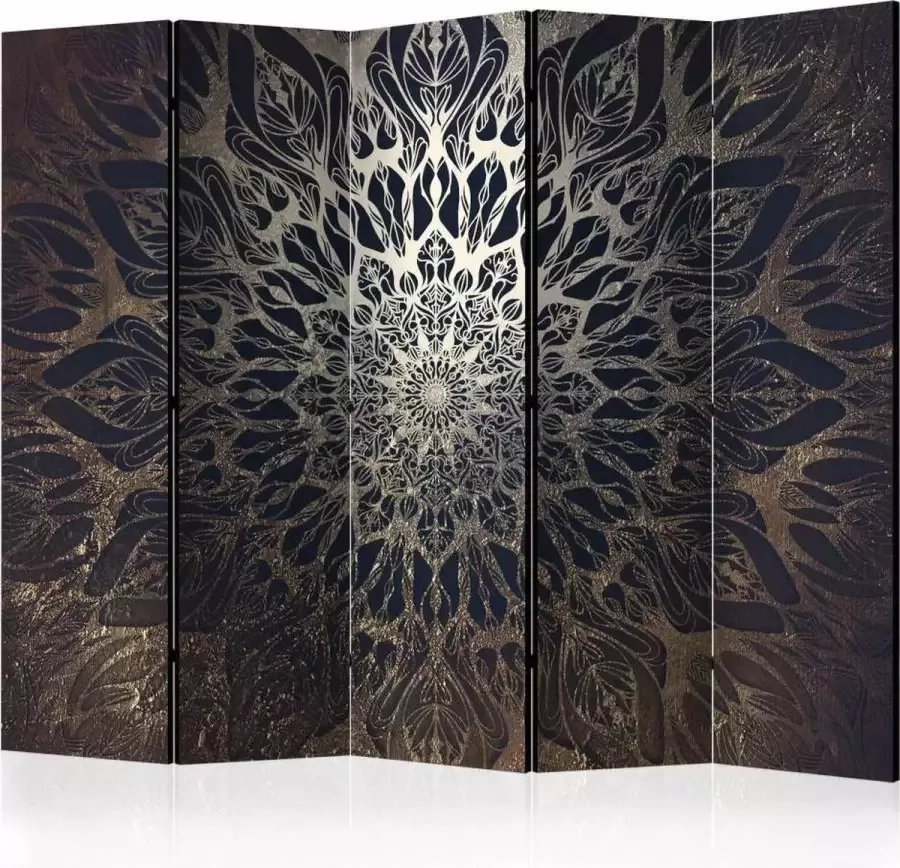 Karo-art Vouwscherm Spinnenweb bruin 225x172cm gemonteerd geleverd dubbelzijdig geprint (kamerscherm)