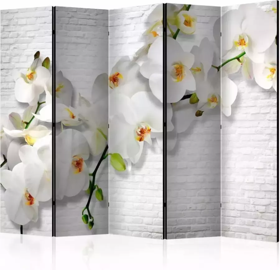 Karo-art Vouwscherm Urban Orchidee 225x172cm gemonteerd geleverd dubbelzijdig geprint (kamerscherm)