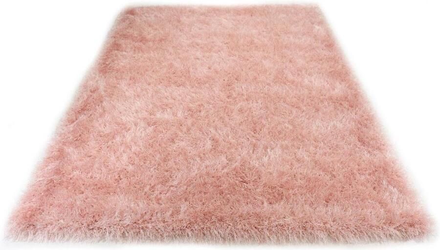 Karpet24 Hoogpolig Glanzend Vloerkleed Glossy met glittergaren Roze-160 x 230 cm - Foto 2
