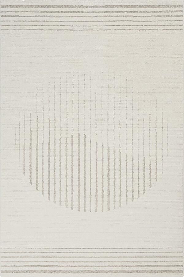 Karpet24 Vloerkleed Elio Japandi Moderne laagpolig met hoog-diepteeffect zacht abstract geometrisch design Crème-200 x 290 cm