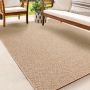 Karpet24 Kenzy Buitentapijt met jute look| Rechthoekig met cirkelmotief natuurlijke look voor tuin balkon of terras Weer- en UV-bestendig Tuintapijt-80 x 250 cm - Thumbnail 1