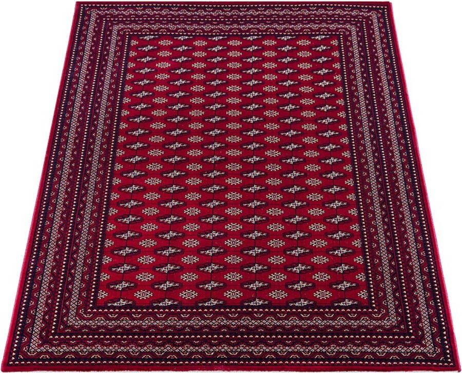 Karpet24 Klassiek Perzisch Tapijt Oosters Vloerkleed in Rijke Rood- en Donkerroodtint-120 x 170 cm