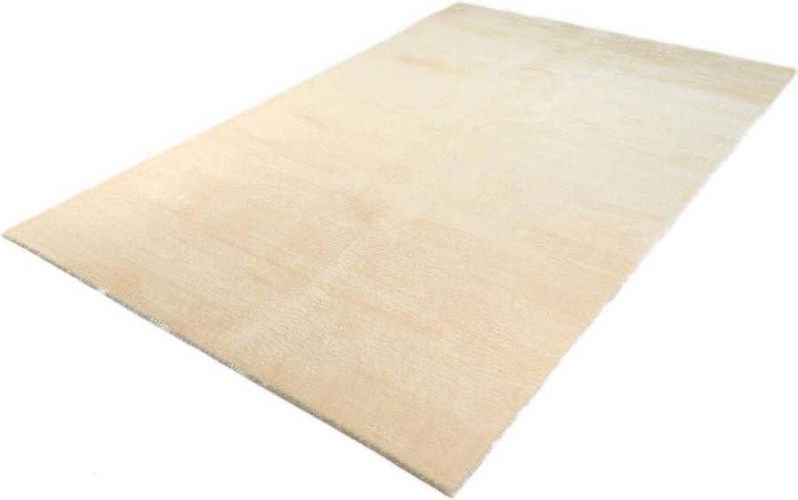 Karpet24 Vloerkleed voor woonkamer of slaapkamer in beige 160x220 cm Modern en zacht laagpolig tapijt Rechthoek Antislip onderkant Wasbaar tot 30 Graden Loft kleed by