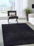 Karpet24 Superzacht Laagpolig Vloerkleed met bontlook Zwart-160 x 220 cm - Thumbnail 2