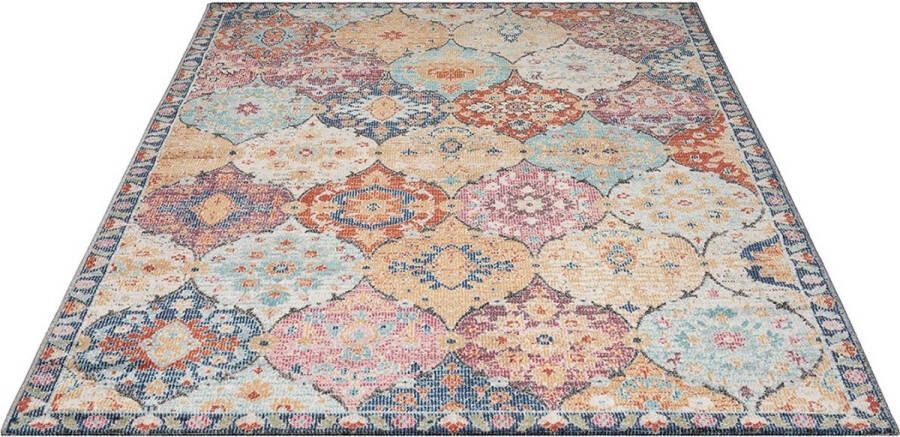 Karpet24 Buitentapijt Salsa 140 x 200 cm modern design weerbestendig en uv-bestendig voor balkon terras en serre ook geschikt voor binnen Multicolor