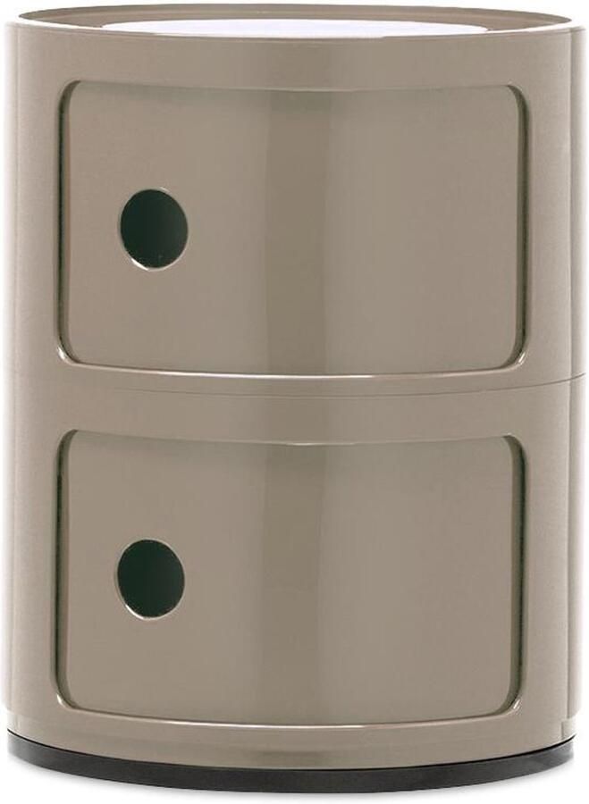 Kartell Componibili Kast Nachtkastje Medium (2 Comp.) Ø32 Duifgrijs