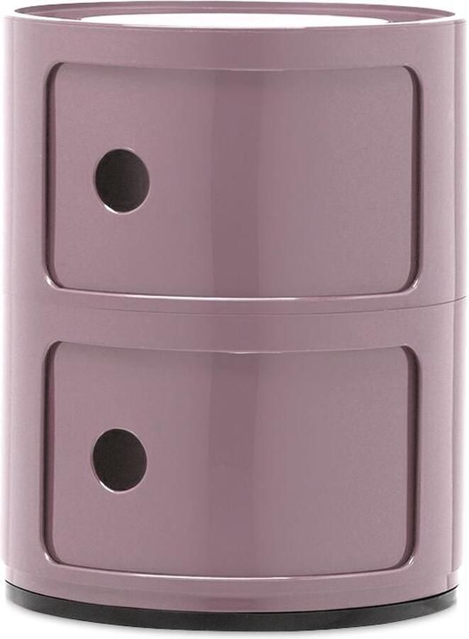 Kartell Componibili Kast Nachtkastje Medium (2 Comp.) Ø32 Mauvegrijs