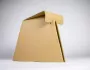 KarTent Kartonnen Driehoek Krukje Kartonnen meubel karton kruk 42x42x40 cm Duurzaam Karton Hobbykarton - Thumbnail 2