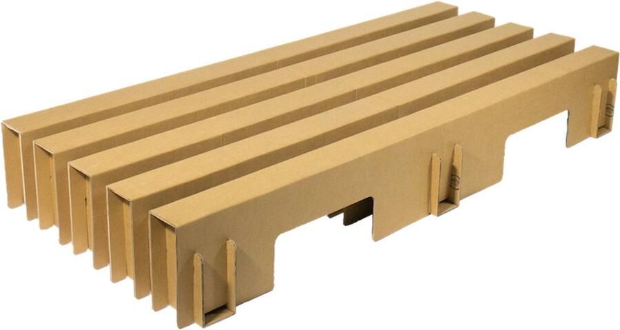 Kartent Kartonnen boog bed 80 x 200 cm 4 lades Tot 200kg per m2