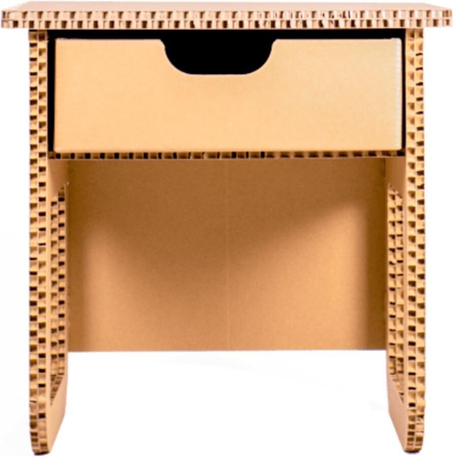 Kartent Kartonnen open nachtkastje 44x36x51 cm Met lade Bijzettafel