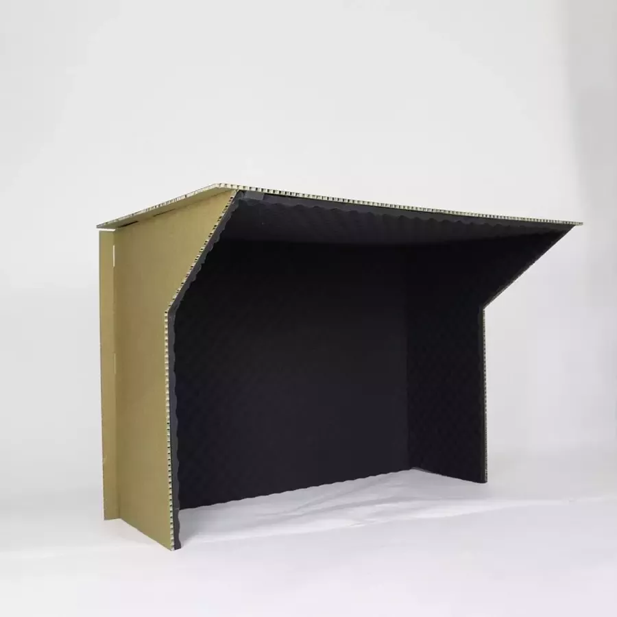 KarTent Kartonnen Belcel voor op Bureau met Noppenschuim Voor 2 personen Hobbykarton