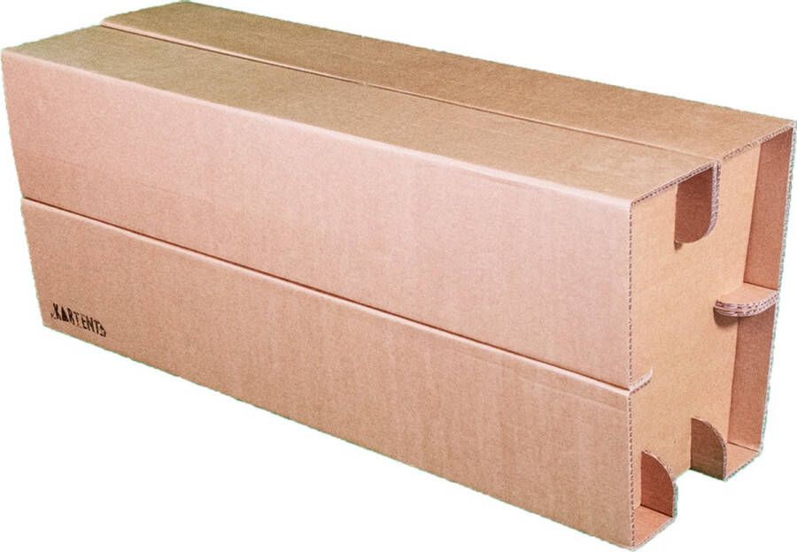 KarTent Kartonnen Kruk Bank Kartonnen meubel Kartonnen bankje 35x85x41 cm Duurzaam Karton Hobbykarton