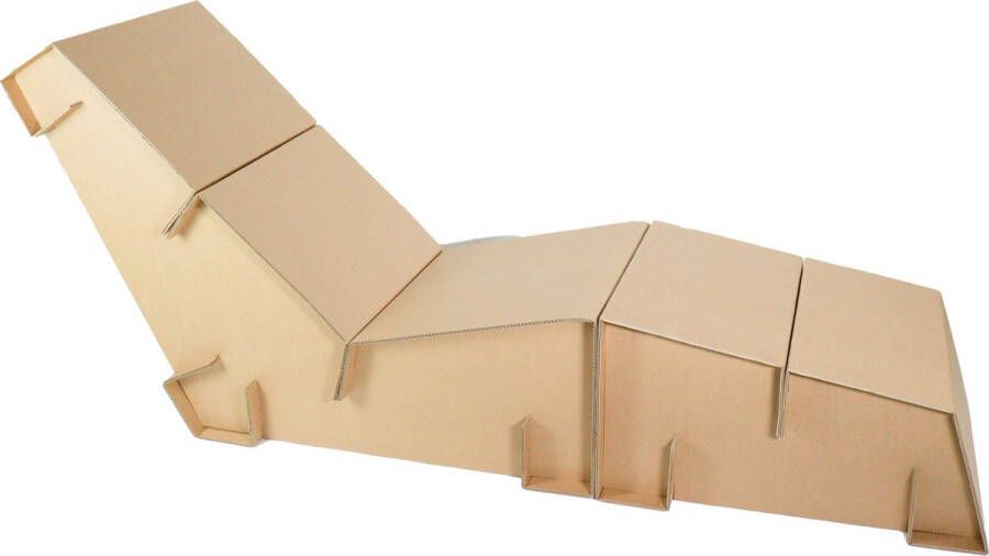 KarTent Kartonnen ligstoel 137x50x92 cm Kartonnen meubels Loungestoel