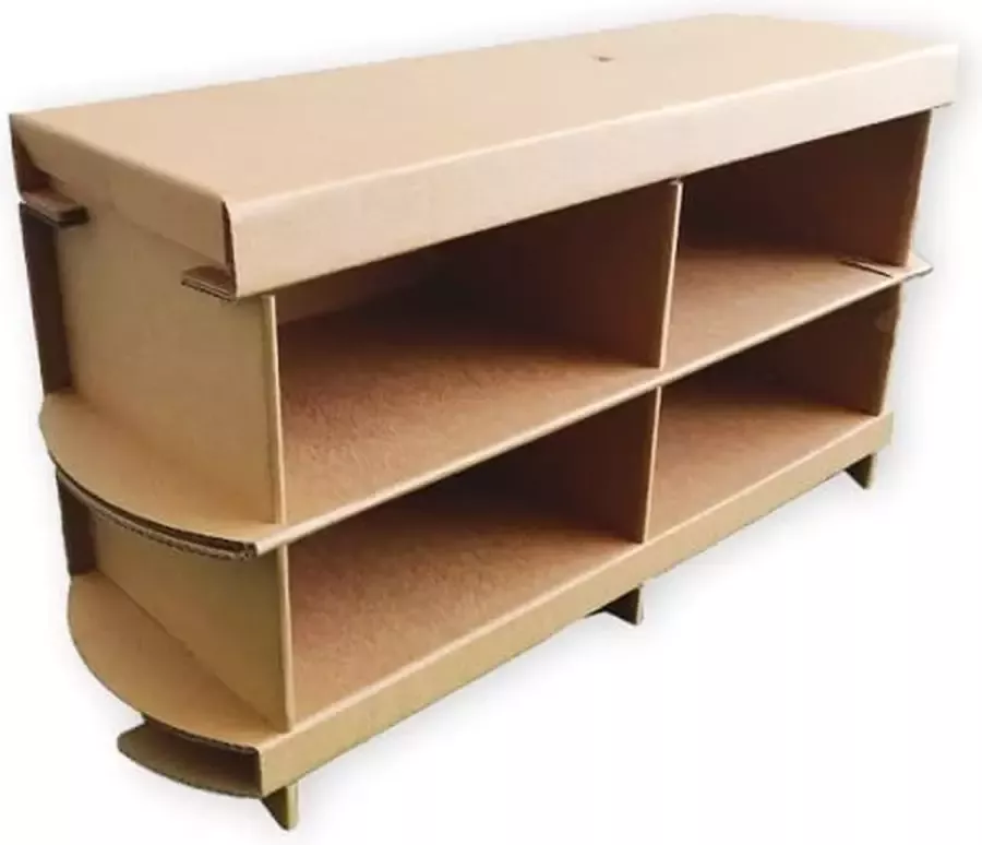 KarTent Kartonnen tv-meubel 86x30x50 cm Kartonnen kast Kartonnen meubels Tv-kast - Foto 2