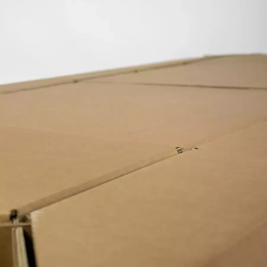 KarTent Kartonnen uitvouwbed 180 x 200 cm Opklapbaar bed Vouwbed Kartonnen meubels Met omranding 100% recyclebaar Logeerbed