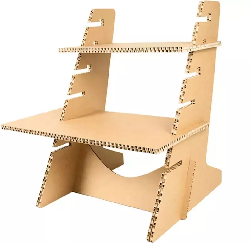 KarTent Sta bureau Sta werkplek Verhoogd bureau Ergonomische in hoogte verstelbaar Duurzaam Karton Hobbykarton