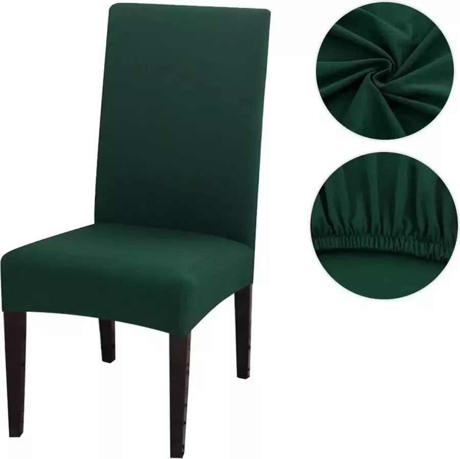 Kasey Products Kasey s Stoelhoes voor Eetkamerstoel Stretch Materiaal Universele Stoelhoezen 2 Stuks Groen - Foto 2